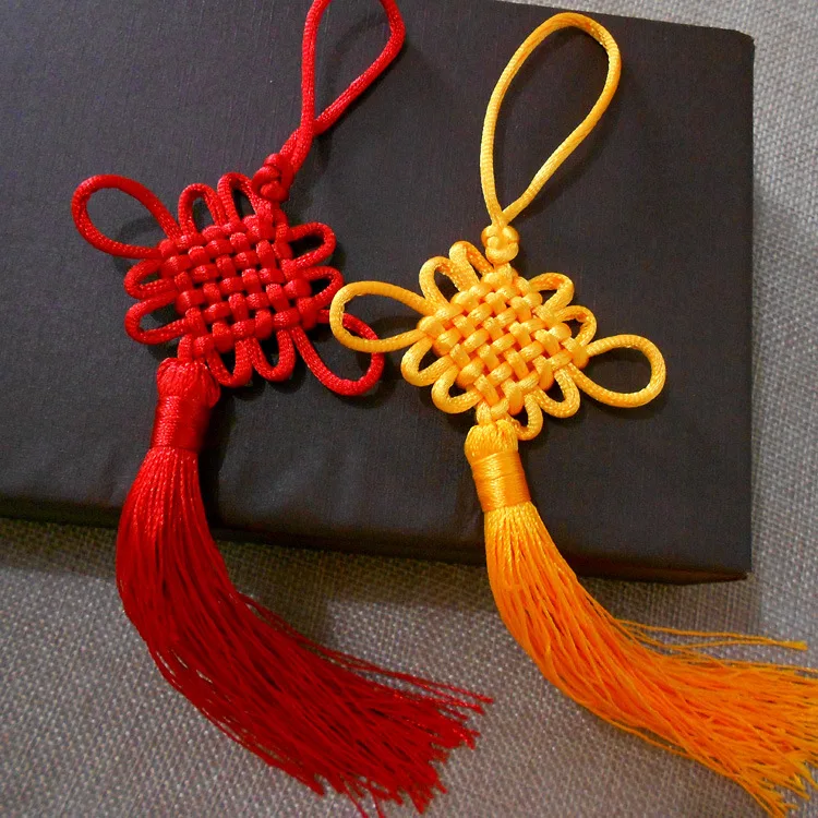Buy Red/Yellow Color Chinese Knots Fashion Car Hanging Accessories DIY Weaving