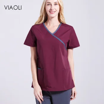 

Dentistry Oral Clinic Pet Doctor Workwear Spa uniform Female medical clothing Scrub Sets Doctors Nurses Short Sleeve Uniforms