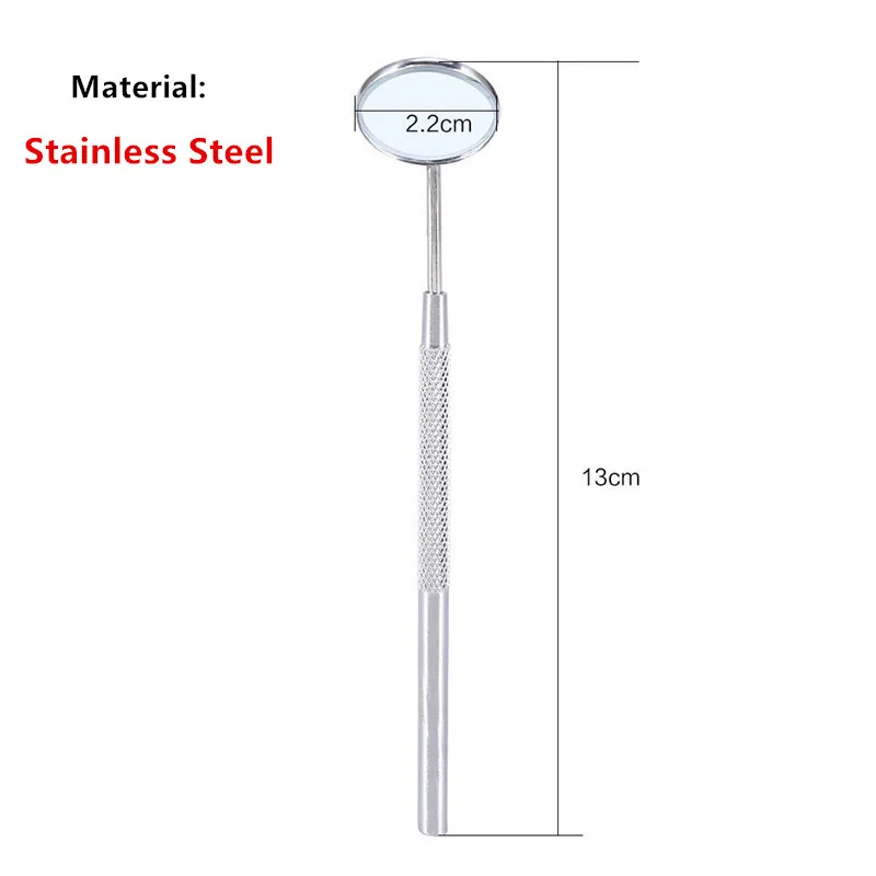 Проверочное зеркало из нержавеющей стали для наращивания ресниц 1 шт. портативное стоматологическое зеркало для рта и рта Профессиональный инструмент для макияжа