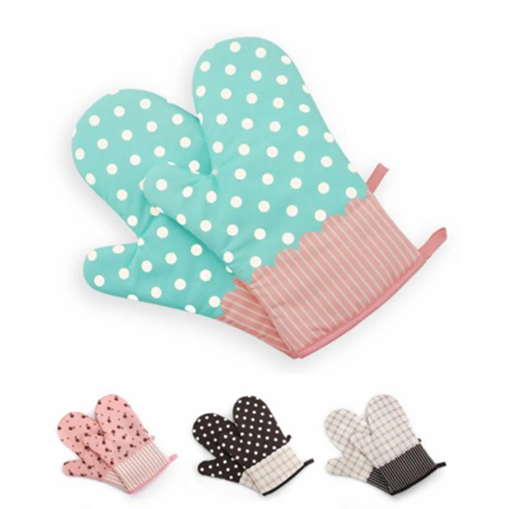 

Kitchen Baking Insulated Padded Oven Gloves Mitt Heat Insulation Cooking Tools Insulated Microondas Oven Mitts