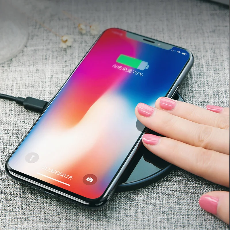 10 Вт Qi Беспроводное зарядное устройство для iPhone X XS Max XR 8 plus USAMS Беспроводная