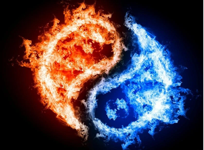 Yin Et Yang Flamme Decoration Toile Imprimer Elegant Decor Retro Belle Affiche D Impression 50 X 75 Cm Livraison Gratuite Ko Aliexpress