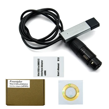 

Hot Selling Computer PC Stage Lighting Controller Dimmer USB to DMX Interface Adapter With CD