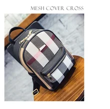 British Style font b Tartan b font Design Women Shoulder Knapsack Elegant Lady Zipper Bags 2016