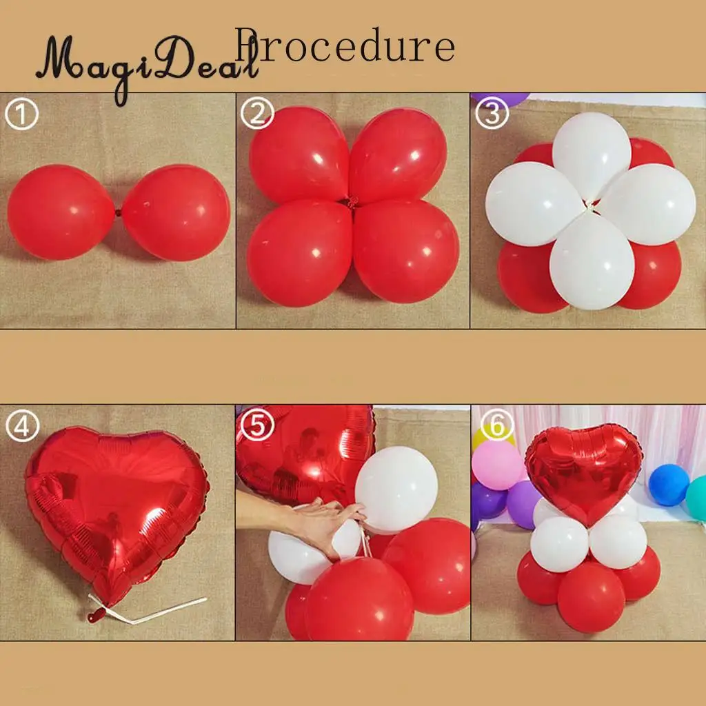 MagiDeal All Numbers 0 to 9 Prince Princess Crown Tiara Balloons Column Set Birthday Baby Shower Arch Garland Decor