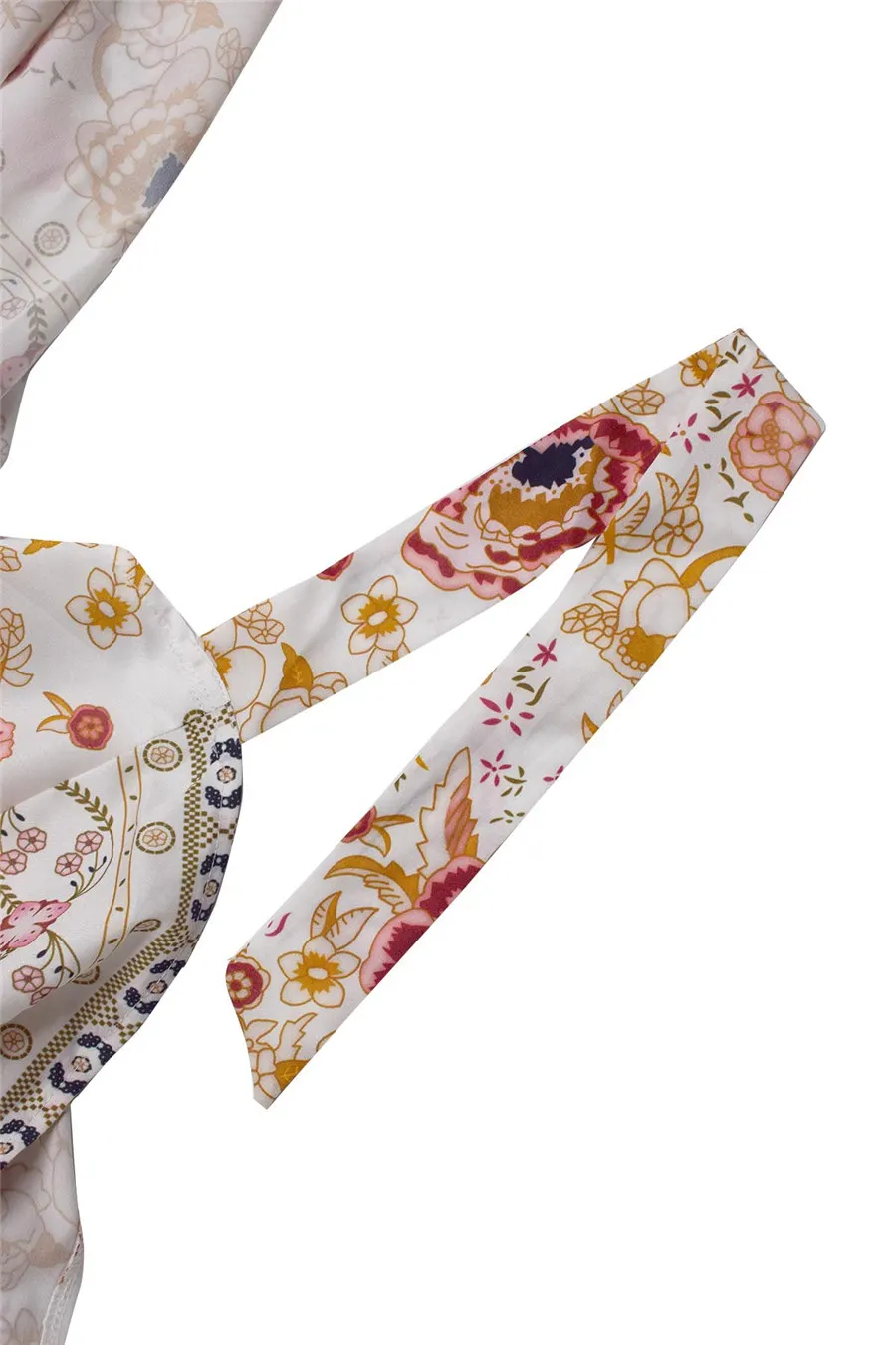 Gladiolus Bohemian Women Summer Dress Short Sleeve V Neck Floral Print Belt Tunic Split Sexy Beach Dresses Women 2019 Maxi Dress (23)