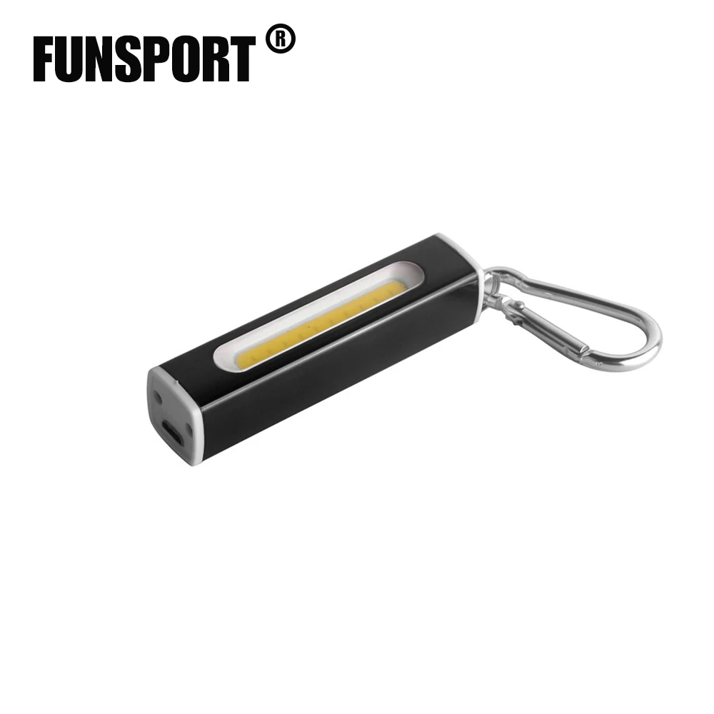 FUNSPORT Bike Flashlight Front Light +Cigerateer lighter Convenient 3 Mode Built in USB Rechargeable Li-battery LED Flashlight3