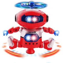 Dancer Robot Electric Robot Pet Toy 360 Rotating Dance Musical Walk Lighten Electronic Toy For Children Kids Birthday Gift