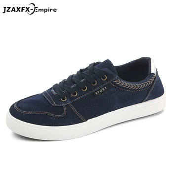 

Canvas Men Shoes Denim Lace-Up Men Casual Shoes New 2018 Plimsolls Breathable Male Footwear Spring Autumn men footwear