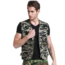 fishing outdoor leisure vest thin section quick drying Men’s Camo Vests Men breathable fly lure Fishing Tackle clothing