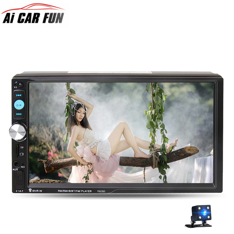 

7023D 2Din Car MP5 Player 7inch Bluetooth HD 1024*600 Touch Screen FM Radio Tuner Car Stereo MP5 Player Support Rearview camera