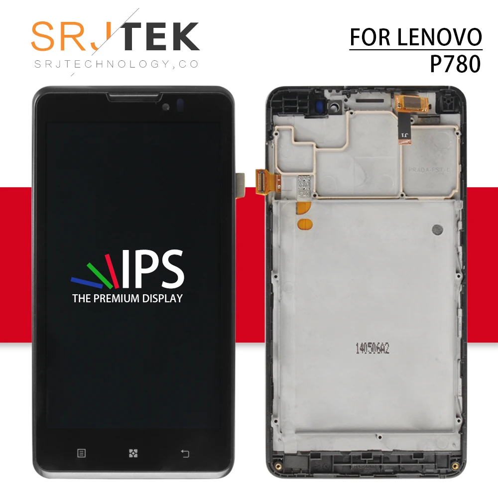 

For Lenovo P780 LCD Display Panel For Lenovo P780 Touch Screen Digitizer Panel Module Full Assembly With Frame For P780 Display