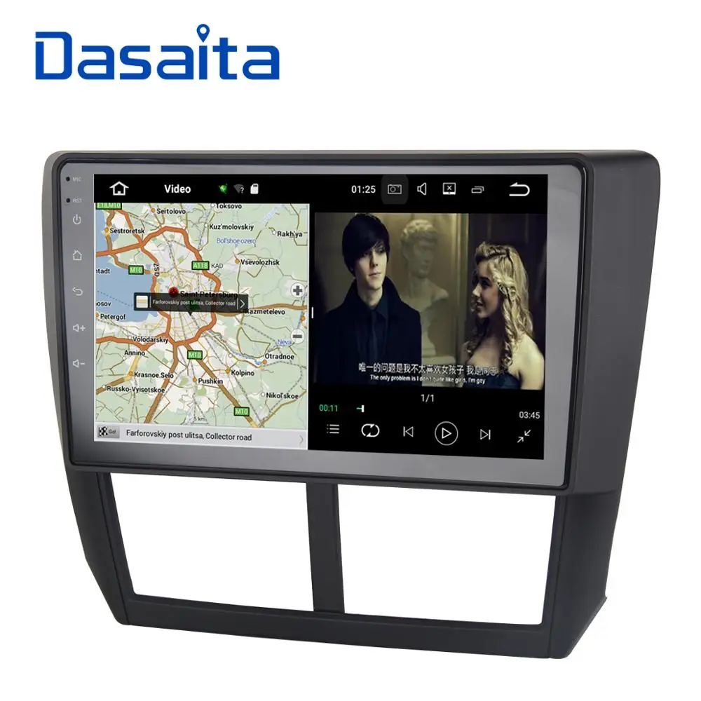 Sale Dasaita Android 8.1 Car DVD GPS for Subaru Forester Multimedia 2008 2009 2010 2011 2012 with 9" IPS Touch Screen Auto Stereo LET 1