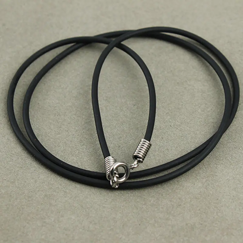 5pcs/lot 45cm Long Black Necklace Leather Cord Chain String Rope Chain