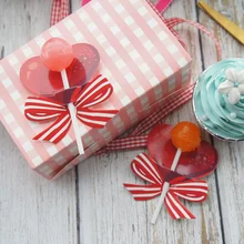 50 stücke rot herz bowdesign lollipop abdeckung als baby dusche geburtstag hochzeit candy schmücken party dekoration Weihnachten geschenk DIY
