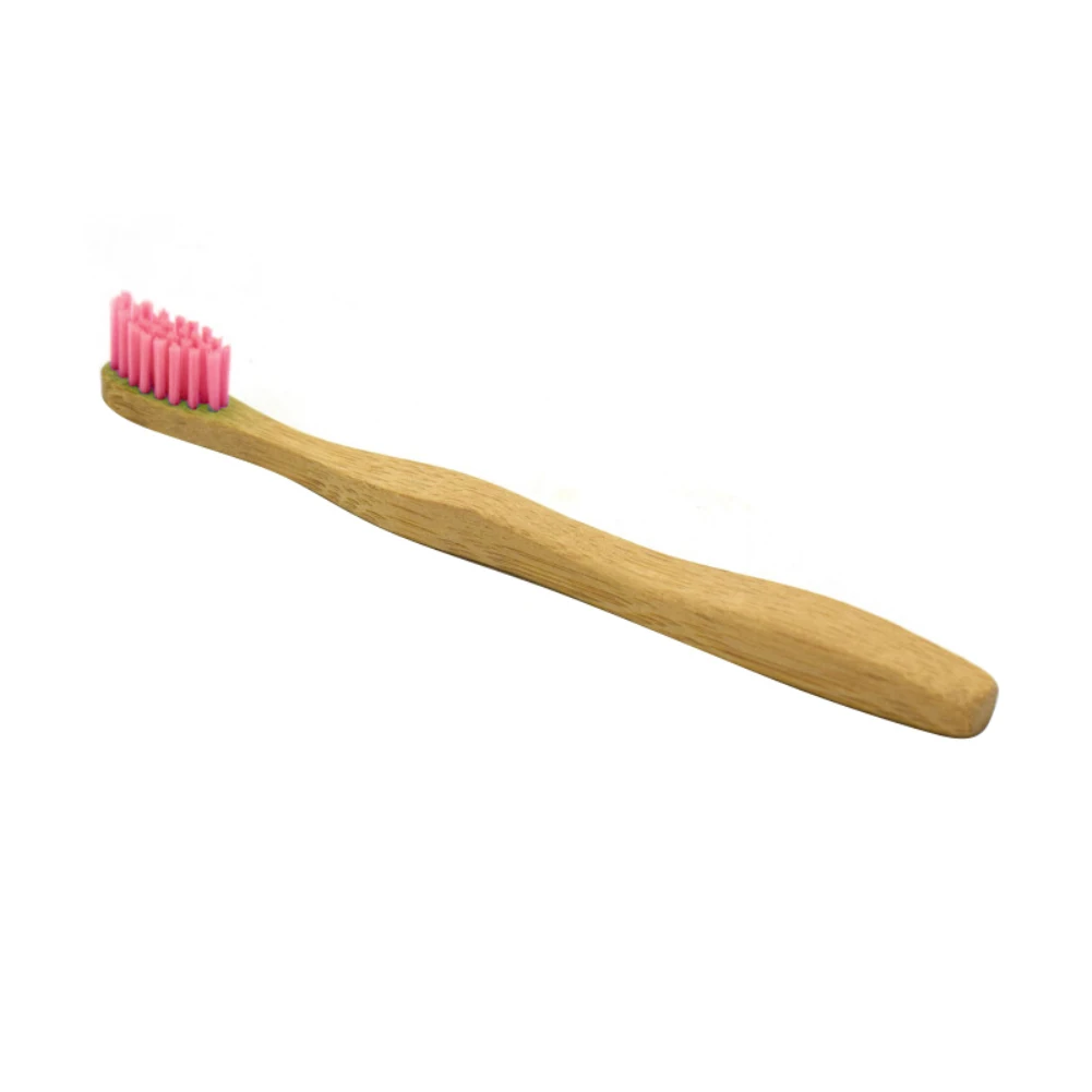14,5 см 6 цветов Экологичная мягкая щетина детская бамбуковая зубная щетка Антибактериальная щетина натуральная деревянная зубная щетка - Цвет: Wave Pink Hair