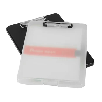 

A4 Size Plastic Storage Clipboard File Box Case Document Filling Stationery Organizer for Students Teachers Sales Utility Office