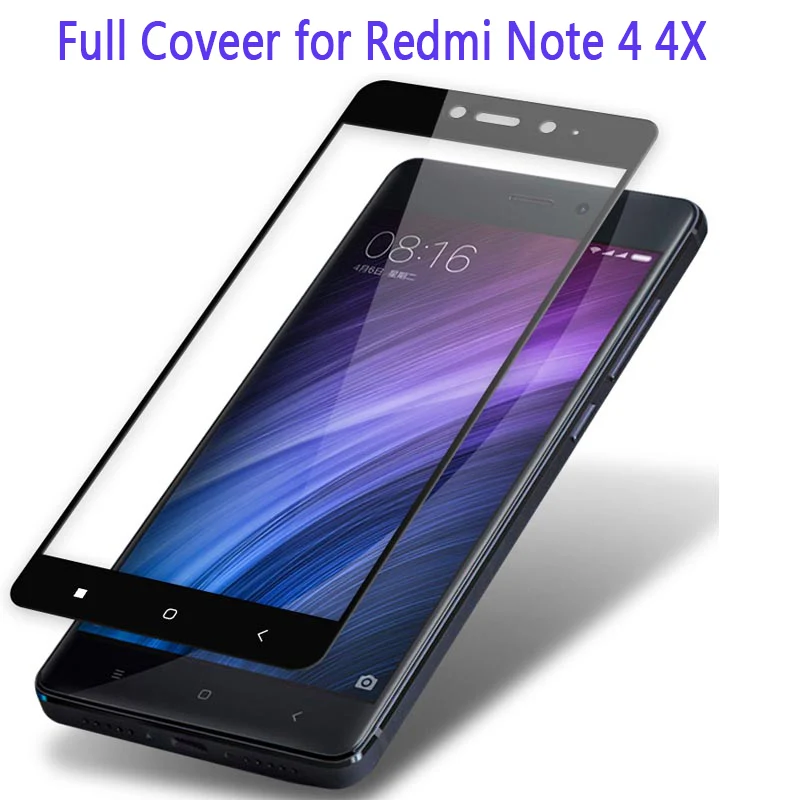 9H 2.5D полное покрытие защитное закаленное стекло для Redmi Note 4 4X 64G Защитная пленка