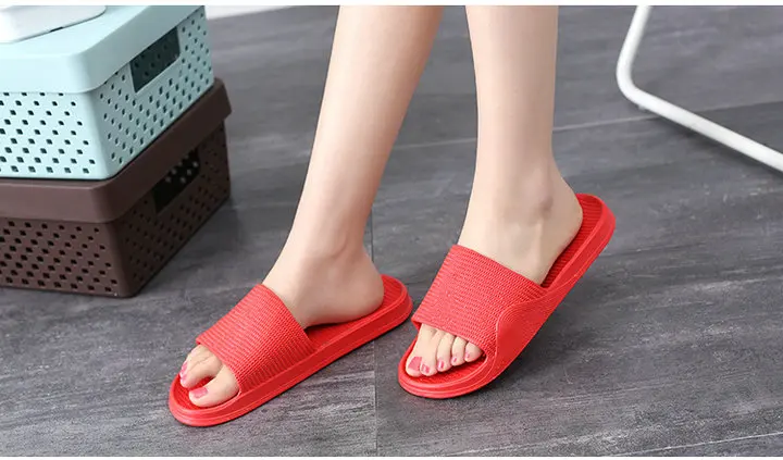 Summer New Pure Color Lovers Household Slippers Anti-slip Waterproof Slide Bathing Bathroom Men's And Women's Lovers Shower Slippers (7)