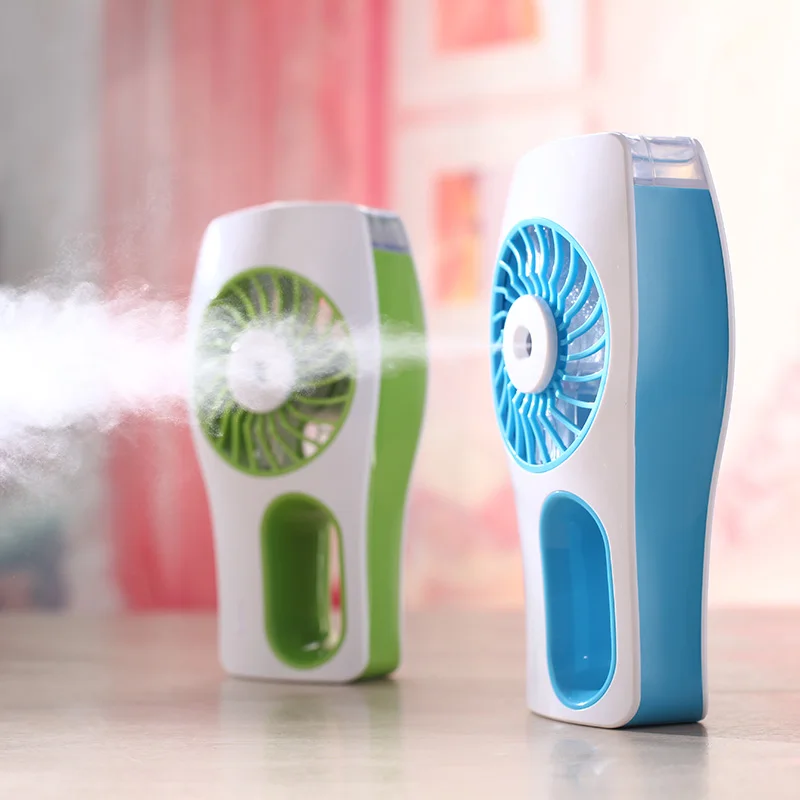 

Portable Handheld USB Mini Misting Fan with Cool Mist Humidifier Soft Wind for Home Travel Built in Rechargeable Battery