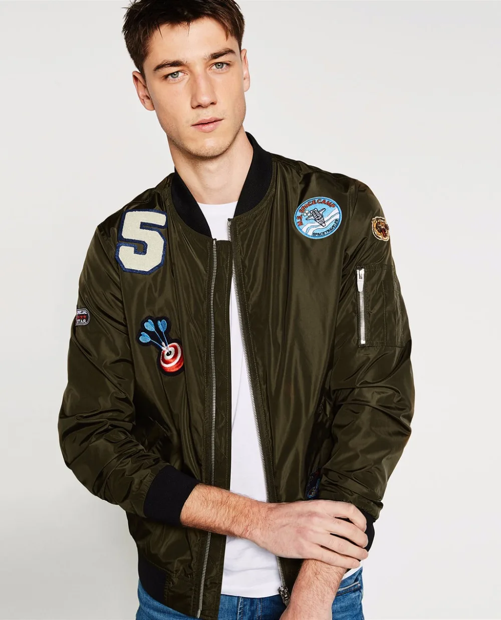 aliexpress buy 2016 mens bomber jacket embroidered jackets army green varsity aliexpress buy 2016 mens bomber jacket embroidered jackets army green varsity