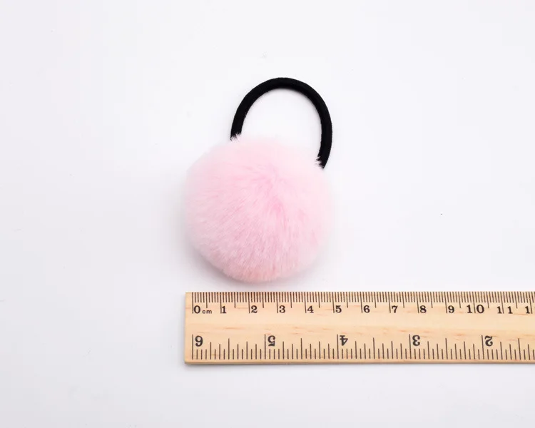 Корейский Мода искусственная помпон из меха кролика мяч резинки для волос девочек эластичная резинка для волос держатель для волос группа кроличий мех аксессуары