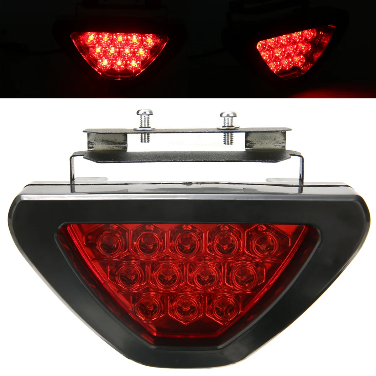 

Mayitr 1pcs Car Tail Brake Light Universal F1 Style 12LED Red Car Third Rear Tail Brake Stop Lamp Safety Brake Lights