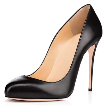 

Women's pumps real leather lining high heel round toe shallow sexy party Wedding shoes quality handmade stiletto shoes women