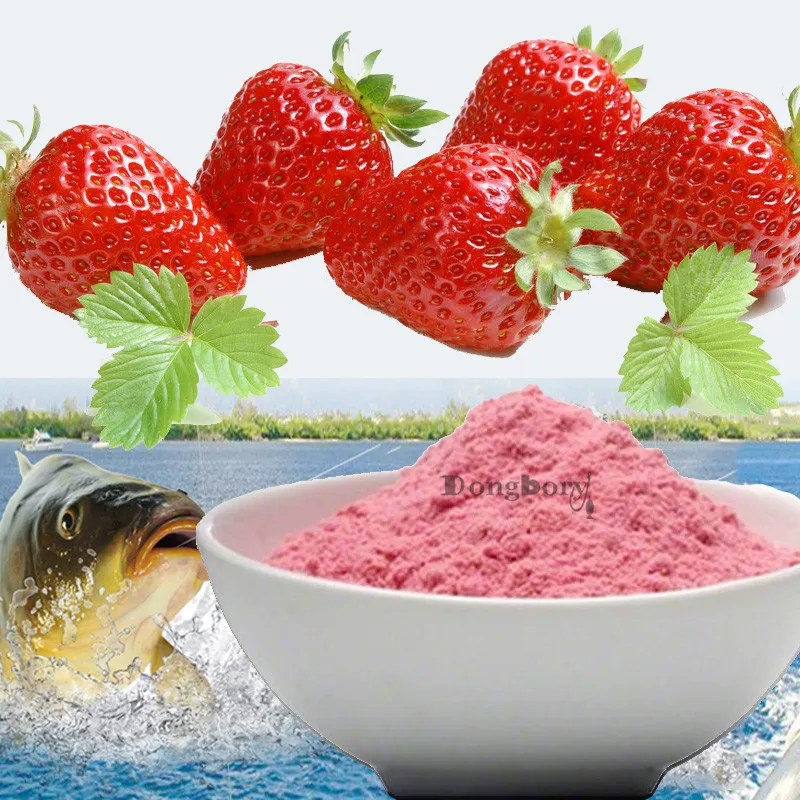 20 г добавка с клубничным вкусом для ловли карпа рыболовная приманка кормушка
