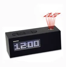 FM Radio gesteuert digital LED wecker mit snooze-projektor display ABS gefroren tischuhr desktop wecker