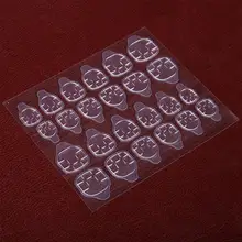 24 шт/лист двухсторонняя прозрачная клейкая лента для ногтей Клей инструмент для росписи ногтей Поддельные клейкие накладные наклейки для ногтей