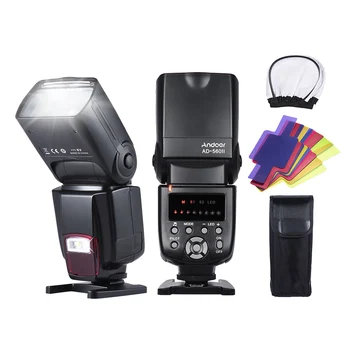 

Andoer AD-560II Pro Camera Flash Speedlite LED Fill Light w/ Color Filters Diffuser Hot Shoe Mount for Canon Nikon Pentax DSLR