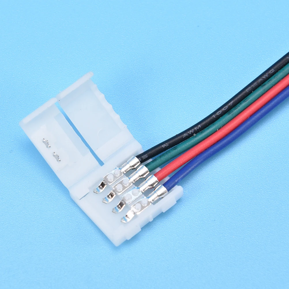 2 шт. 10 мм 4 Pin светодиодные ленты разъем для 5050 3528 SMD цветных (RGB) светодиодных лент