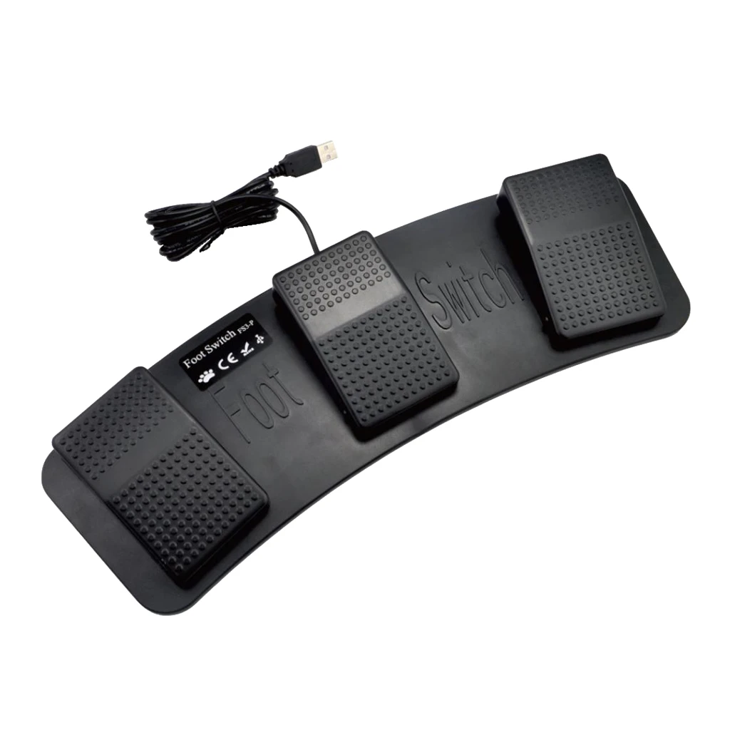 Foot Switch Triple Control Action Pedal For Keyboard Mouse Pc Laptop
