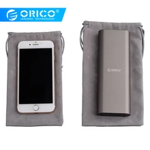ORICO Телефон хранения бархатный мешок хранения для USB зарядное устройство/USB кабель/power Bank/телефон и многое другое серый цвет