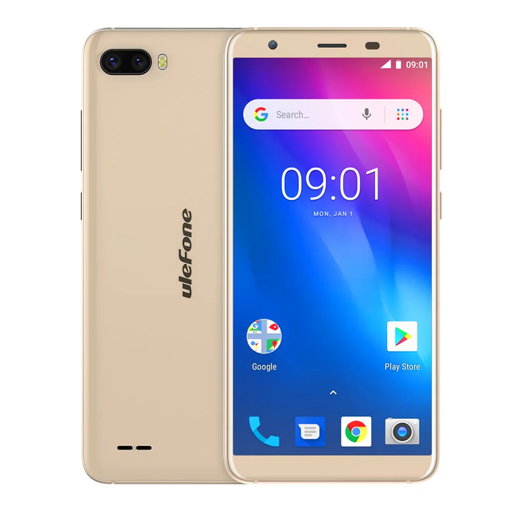 Чехол-накладка Ulefone S1 Pro мобильного телефона Android 8,1 5,5 дюйма 18:9 MTK6739 4 ядра 1 ГБ Оперативная память 16 Гб Встроенная память 13MP + 5MP задние двойные