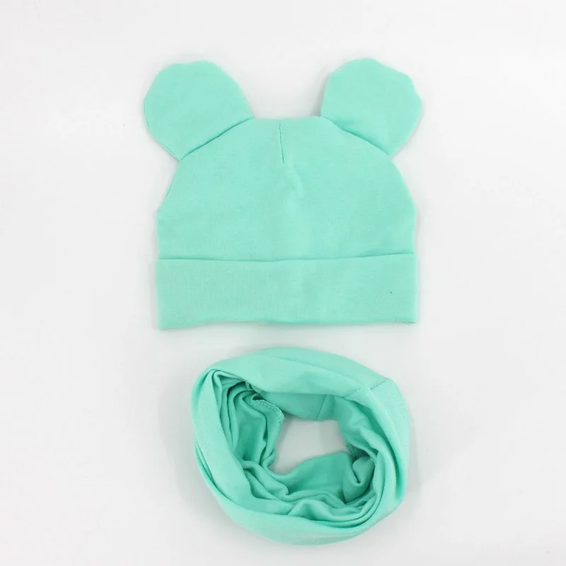 Baby Hat Cotton Ear Cap For Boys And Girls Winter Hat Scarf Set Children Boys Cap Scarf 2PCS