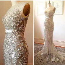 Luxury Crystal Mermaid prom font b Dresses b font 2016 font b Evening b font font