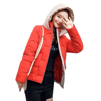 

2018 New autumn Winter Women Jacket Hooded Outwear Autumn Short Coat Coats hooded warm Parka Women Winter Jacket LJ0747