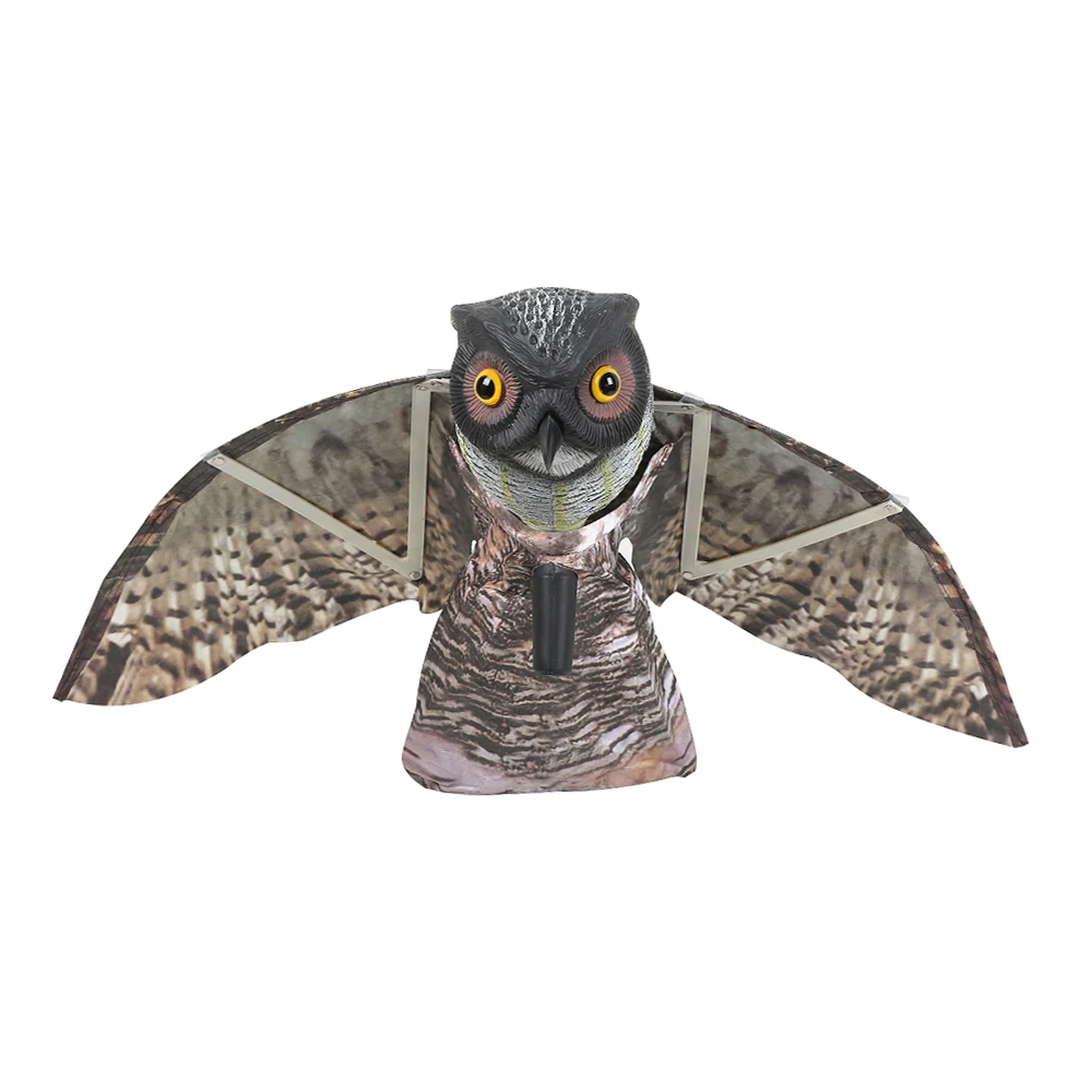 

Fake Prowler Owl Decoy Personal Care Appliance Outdoor Hunting Movable Wings Garden Field Lawn Protection Repellent Bird Scarer