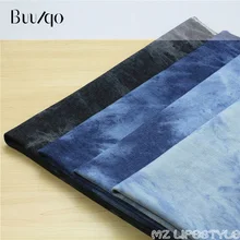 Buulqo 145 см ширина вымытая джинсовая синяя джинсовая ткань DIY швейная модная одежда изготовление ткани на полметра