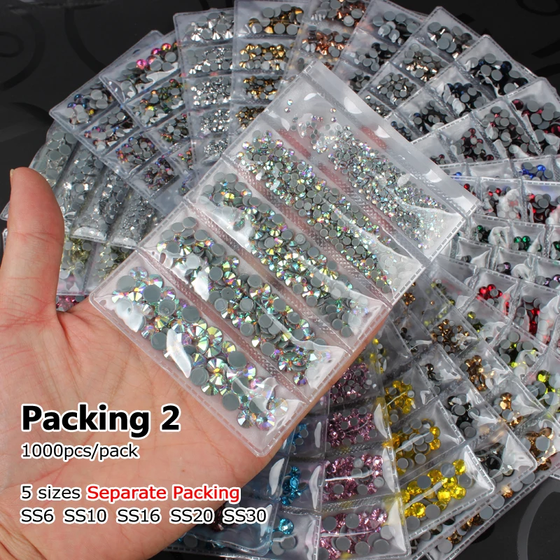 Hot-sale-High-Quality-Hotfix-Rhinestones-Mix-Size-Crystals-A-ss6-ss30-1000pcs-lot-30-colors