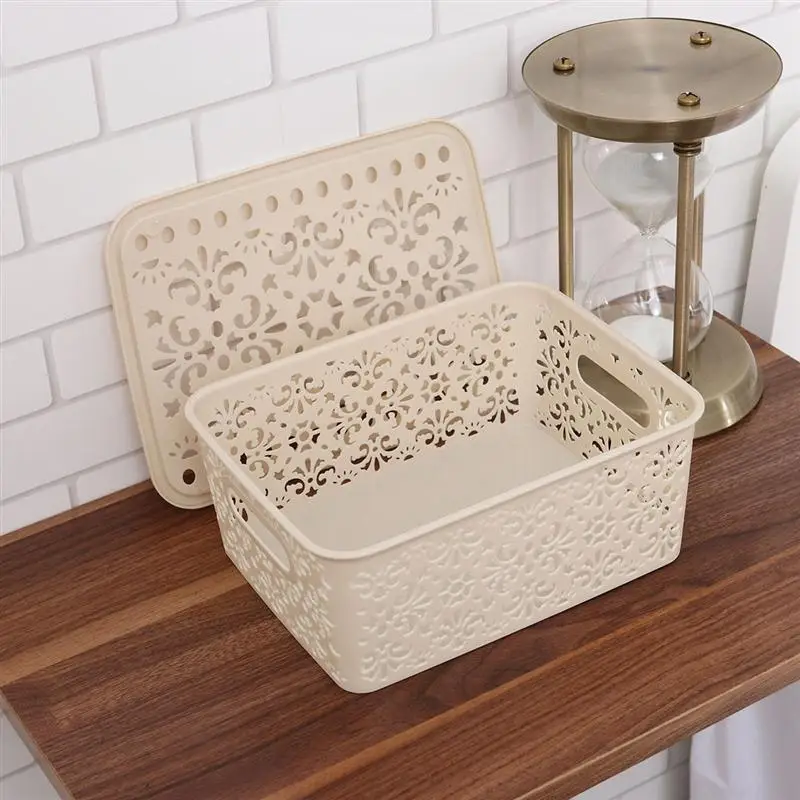 OUNONA Hollow Underwear Bra Storage Box Drawer Closet Organizers Boxes For Scarfs Socks Desktop Cosmetic Sundries Finishing Box