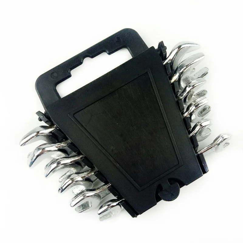 

High quality 6pcs dual opening wrench custom Combination galvanized molding stand set metric Universal multipurpose