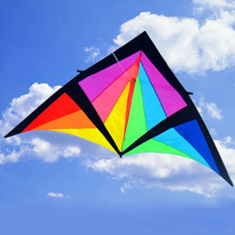9ft Easy Flying Kite Single Line Rainbow Delta Kite Light Wind Outdoor Toys for Beginnersin