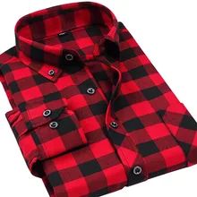 VFan Flannel Men Plaid Shirts 2018 New Autumn Luxury Slim Long Sleeve Brand Formal Business Fashion