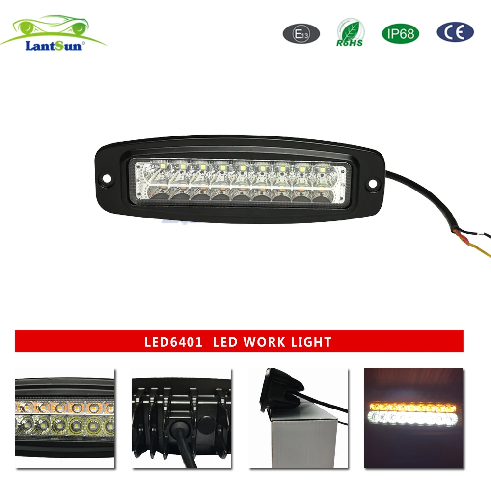 

Flush Mount Led Lights,7.5"18W Spot LED Work Light Bar OffRoad Driving Lights Reverse Turn Signal for Jeep Truck Car SUV