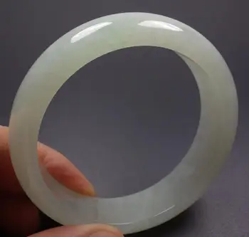 

59mm Certified Grade A 100% Natural Green Icy Jadeite Jade Bracelet Bangle