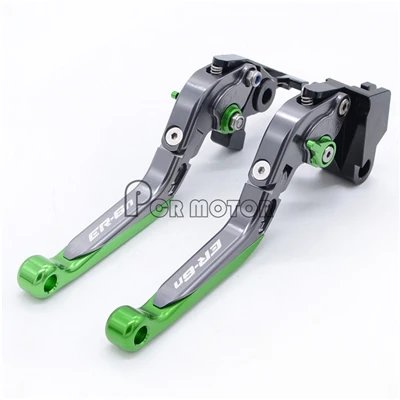 Высокое качество логотип EN-6N Алюминий сцепные рычаги для Kawasaki ER6N 2009 2010 2011 2012 2013 - Цвет: Titanium Green
