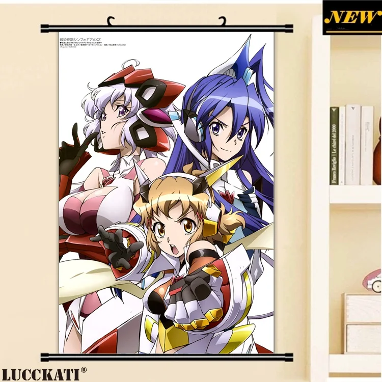 40X60 см Senki Zesshou Symphogear hibiki tsubasa chris art мультфильм аниме Настенная картина Фреска